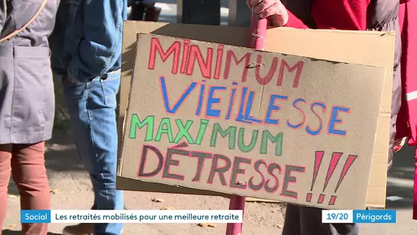 Manifestation des retraités à Périgueux