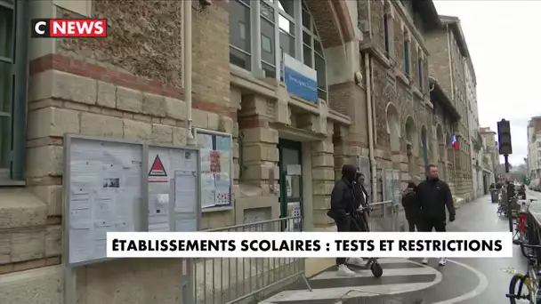 Etablissements scolaires : tests et restrictions