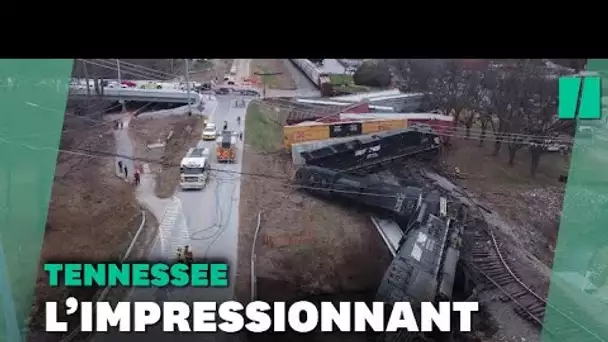 Dans le Tennessee, le crash impressionnant d'un train