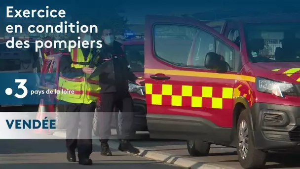 Exercice de sécurité des pompiers en Vendée