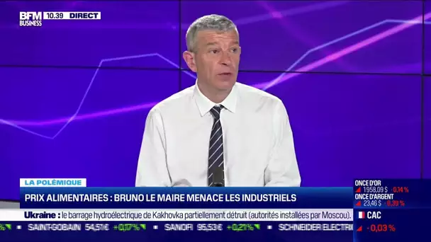 Nicolas Doze : Bruno Le Maire menace les industriels sur les prix alimentaires