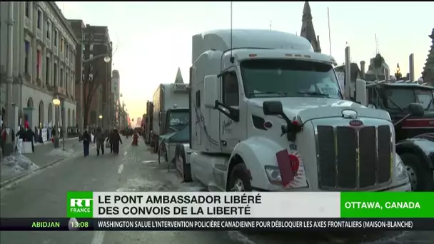 Canada : le pont Ambassadeur libéré des convois de la liberté