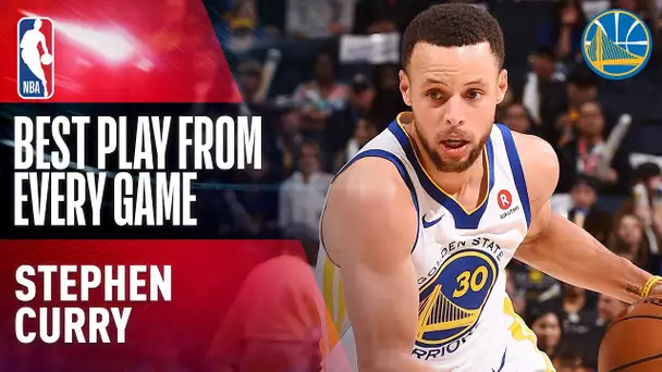 Stephen Curry's Best Play From Every Game of the 2017-18 Season