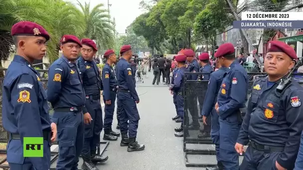 Indonésie : forte présence policière alors que les candidats à la présidentielle débattent