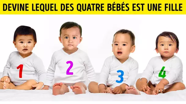 Test Psychologique : Lequel Des 4 Bébés Est Une Fille ?