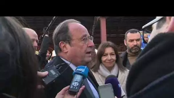 François Hollande avec Anne Hidalgo à Brive ce samedi 6 novembre 2021