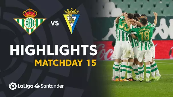Highlights Real Betis vs Cádiz CF (1-0)
