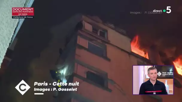 Incendie à Paris : le choc et l'émotion - C à Vous - 05/02/2019