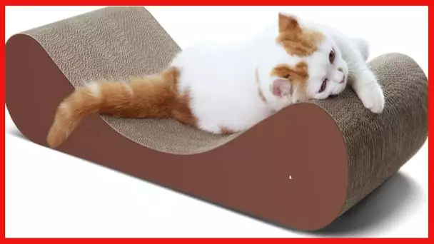 ScratchMe Bone Cat Scratcher Cardboard Lounge Bed, Cat Scratching Post