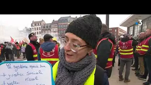 Gilets Jaunes et syndicats manifestent à Valenciennes, Lille, Dunkerque et Boulogne-sur-mer