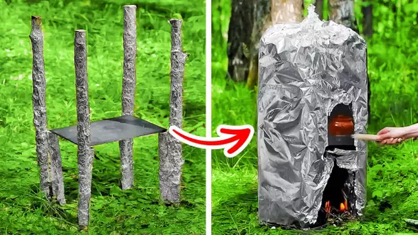 IDÉES SIMPLES POUR CUISINER À L'EXTÉRIEUR ET ASTUCES BRILLANTES POUR LA NOURRITURE AU CAMPING