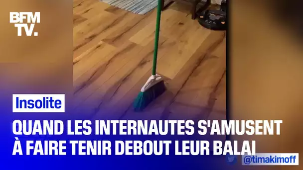 #BroomChallenge: quand les internautes s'amusent à faire tenir debout leur balai