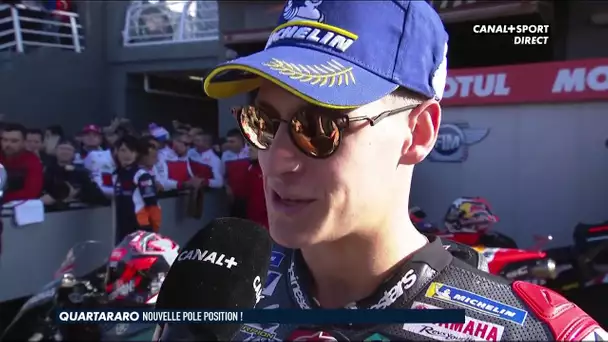 La réaction de Fabio Quartararo après sa pole position