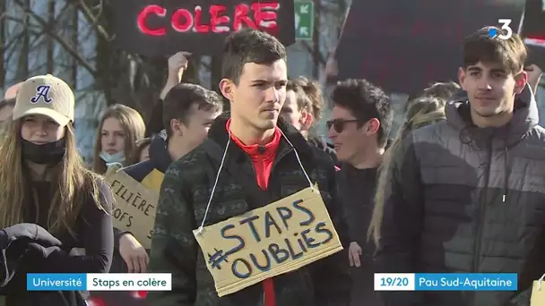 Manifestation des étudiants et enseignants de Staps à Pau