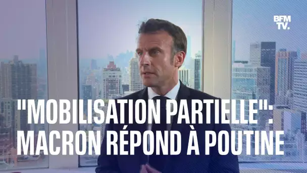 "Mobilisation partielle": la réponse d'Emmanuel Macron à Vladimir Poutine en intégralité