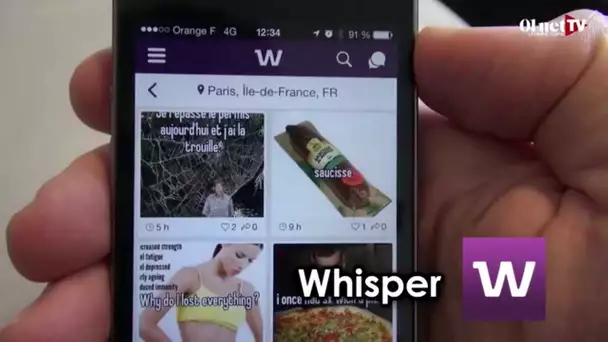 Whisper / Secret : Publiez en tout anonymat - Le test de l&#039;appli smartphone par 01netTV