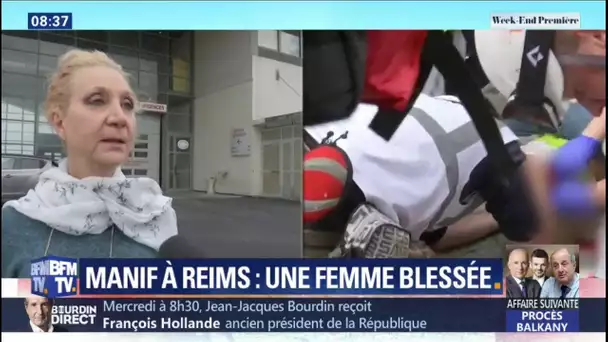 Gilets jaunes: à Reims, une femme dit avoir été poussée et blessée par des policiers