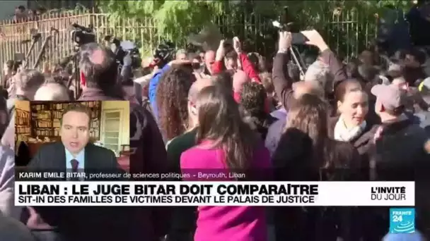 Explosion au port de Beyrouth : sit-in des familles de victimes en soutien au juge Bitar