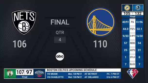 Nets @ Warriors | NBA on ABC Live Scoreboard