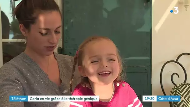 Carla, en vie grâce à la thérapie génique et à la générosité des donateurs du Téléthon