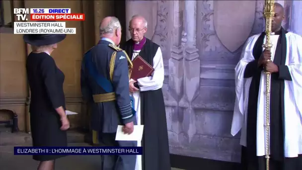 Hommage à Elizabeth II: la famille royale quitte Westminster Hall