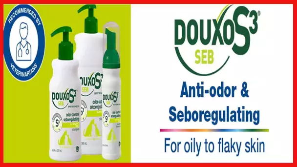 Douxo S3 SEB Shampoo 6.7 oz (200 mL) - Relief for Seborrhea in Dogs and Cats (Helps with Oily
