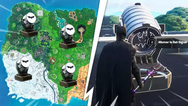 "ALLUMER DIFFERENTS BAT-SIGNAUX A L'EXTERIEUR DE GOTHAM CITY" ! (DEFIS BATMAN FORTNITE)