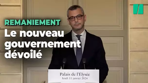 Le nouveau gouvernement dévoilé