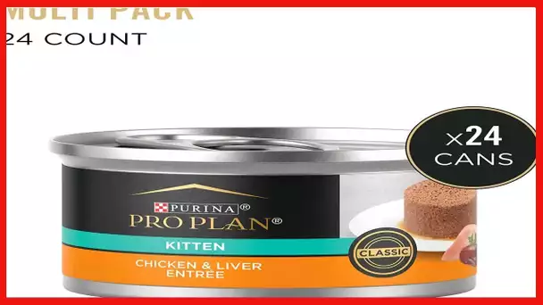 Purina Pro Plan Wet Kitten Food, Flaked Ocean Whitefish and Tuna Entree - (24) 3 oz. Pull-Top Cans