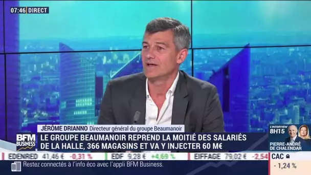 Jérôme Drianno (Beaumanoir): Le groupe Beaumanoir reprend la moitié des salariés de La Halle - 09/07