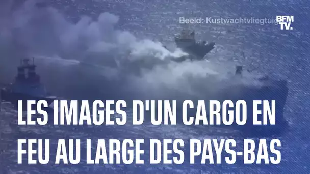 Un cargo contenant 3000 voitures en feu au large des Pays-Bas