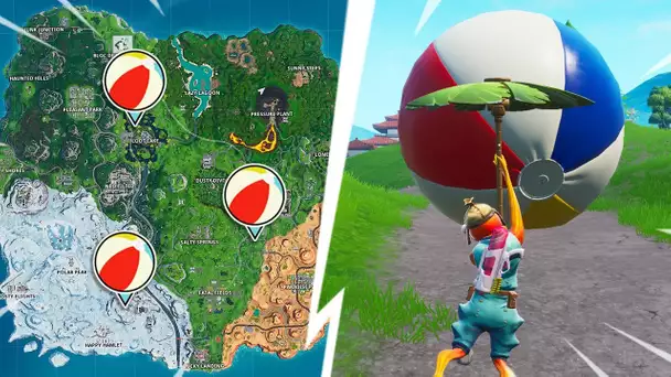 'FAIRE REBONDIR UN BALLON DE PLAGE GEANT DANS PLUSIEURS PARTIES' SUR FORTNITE (DEFIS 14 JOURS D&#039;ETE)