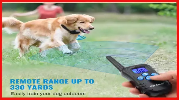 Petrainer PET998DRB1 Dog Training Collar Rechargeable and Rainproof 330 yd Remote Dog Training