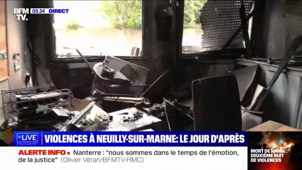 "Tout est détruit": les images à l'intérieur du commissariat incendié à Neuilly-sur-Marne