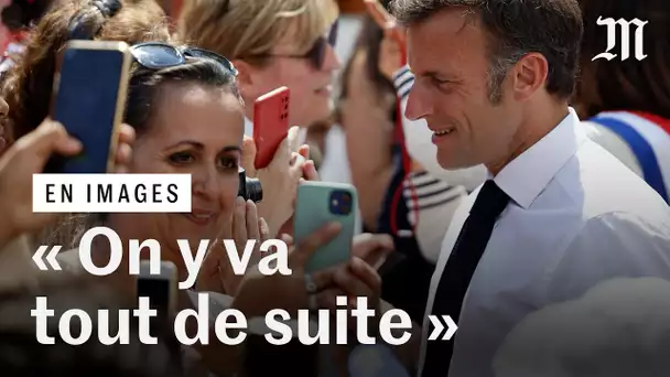 Macron assure trouver « dix offres d’emploi » en faisant « le tour du Vieux-Port »