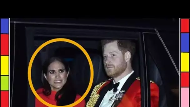 Meghan Markle a révélé un air renfrogné, mal à l'aise dans la voiture avec son mari