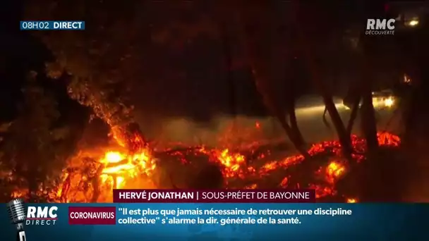 Incendie à Anglet: dernier bilan des dégâts avec le sous-préfet de Bayonne