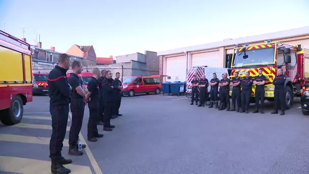 57 pompiers des Hauts-de-France partis en renfort dans le Finistère pour lutter contre les incendies
