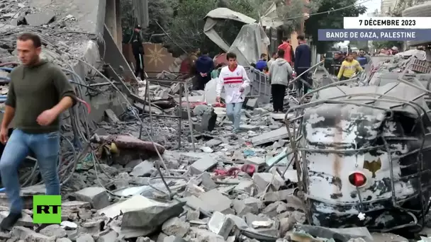 Le camp d'Al-Maghazi à Gaza détruit lors du conflit entre Israël et le Hamas