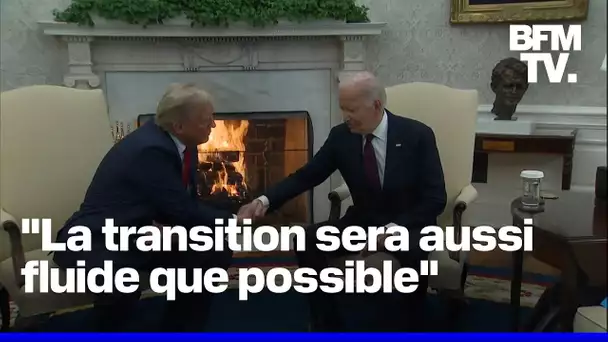 Donald Trump accueilli par Joe Biden à la Maison Blanche