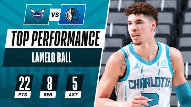 LaMelo Ball Tallies A Team-High 22 PTS, 8 REB, 5 AST In The Hornets W🔥
