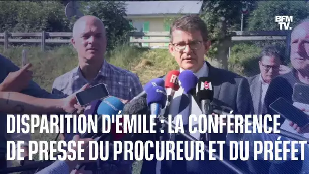 Disparition d'Émile: la conférence de presse du procureur de la République et du préfet