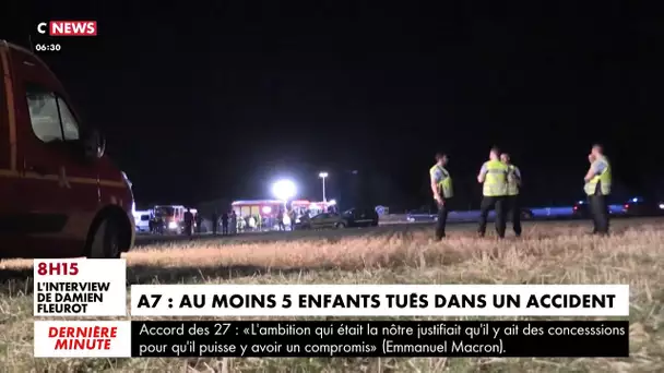 Drôme : 5 enfants tués dans un accident sur l'autoroute A7