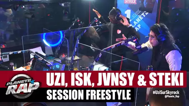 Uzi - Session freestyle avec ISK, Jvnsy & Steki ! #PlanèteRap