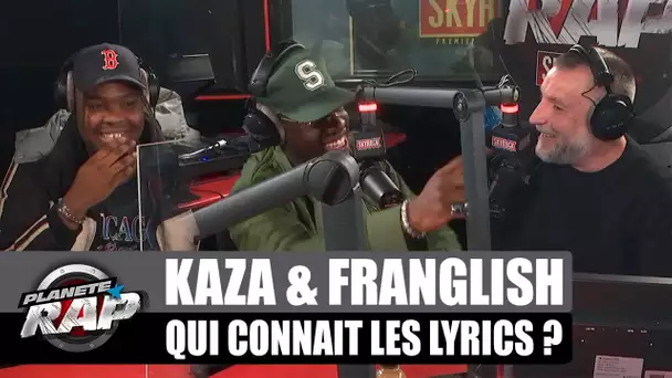 Kaza - Qui connaît les lyrics ? avec Franglish ! #PlanèteRap