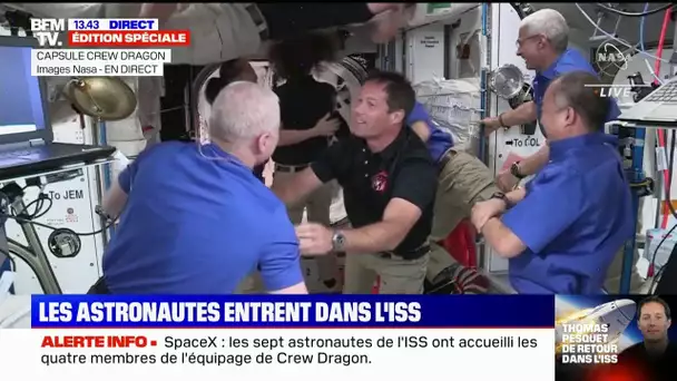 Les images de l'arrivée de Thomas Pesquet et ses coéquipiers dans la Station spatiale internationale
