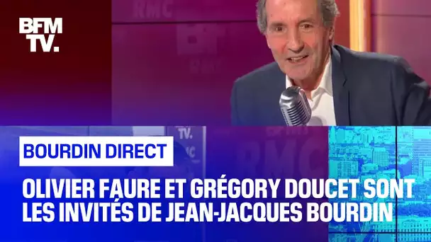 Olivier Faure et Grégory Doucet face à Jean-Jacques Bourdin en direct