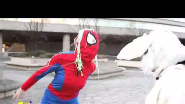 Spider Man vient sur Gulli à la poursuite des Lapins Crétins !