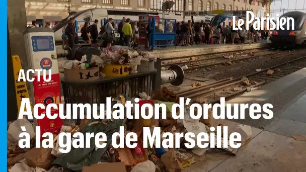 Marseille : non payés depuis juin, des éboueurs laissent les ordures s'accumuler à la gare