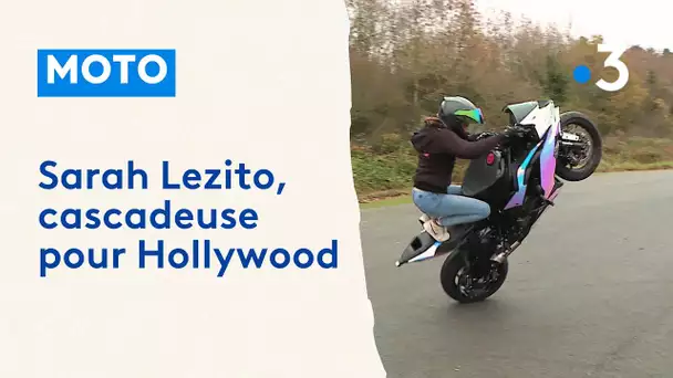 Sarah Lezito, cascadeuse à moto et doubleuse pour Hollywood